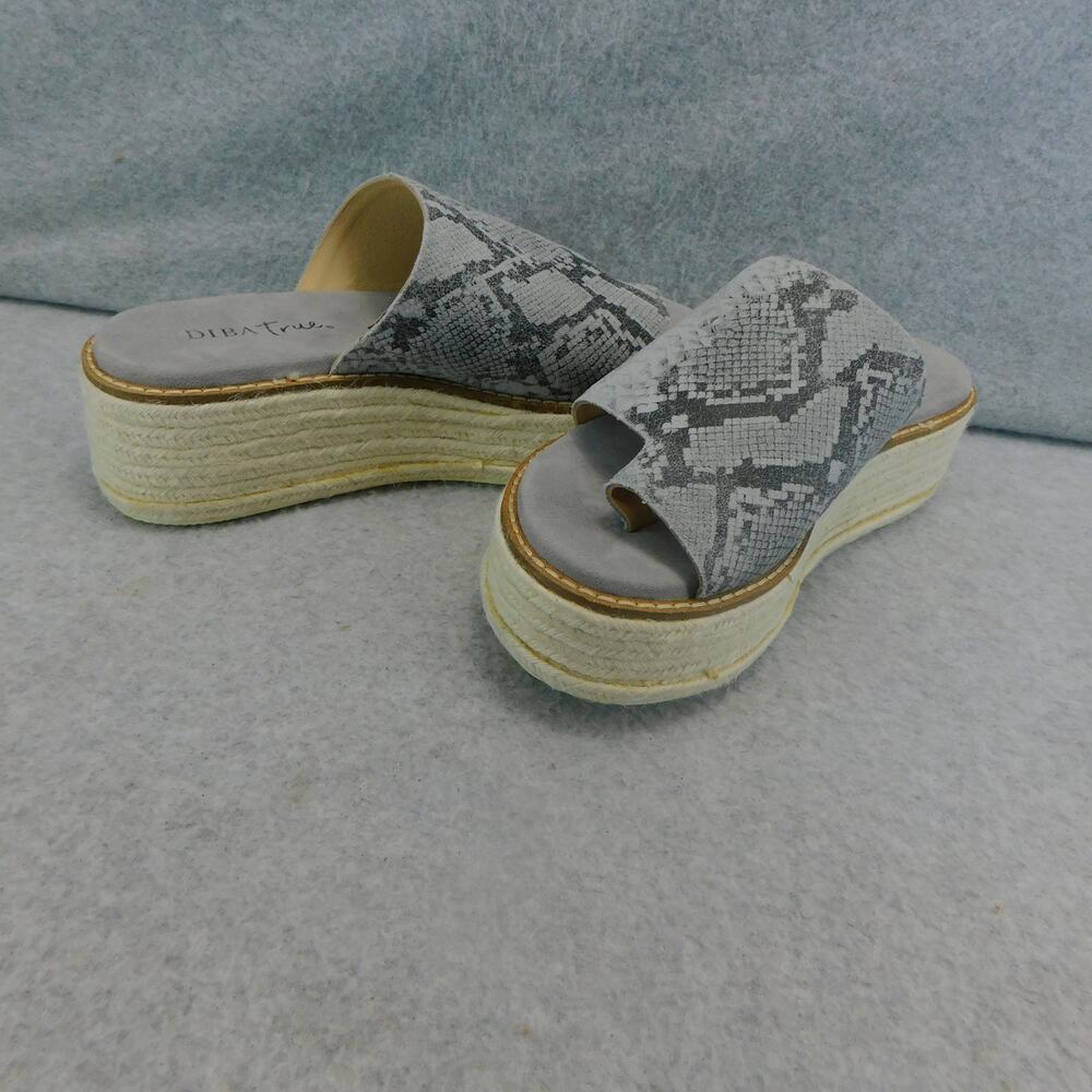 Diba True Demi Chase Snake Print Gray Wedge Womens Sandal Espadrille Size 7-NIB - Picture 2 of 9